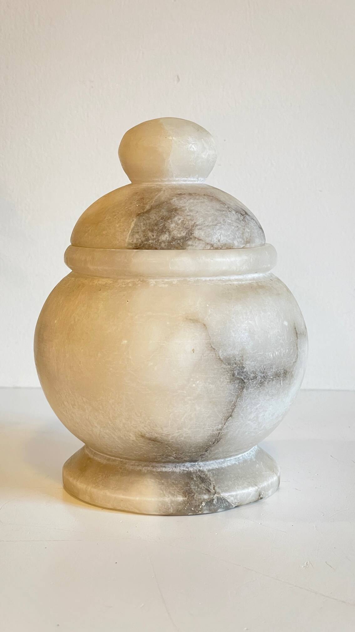 Vintage alabaster stone box