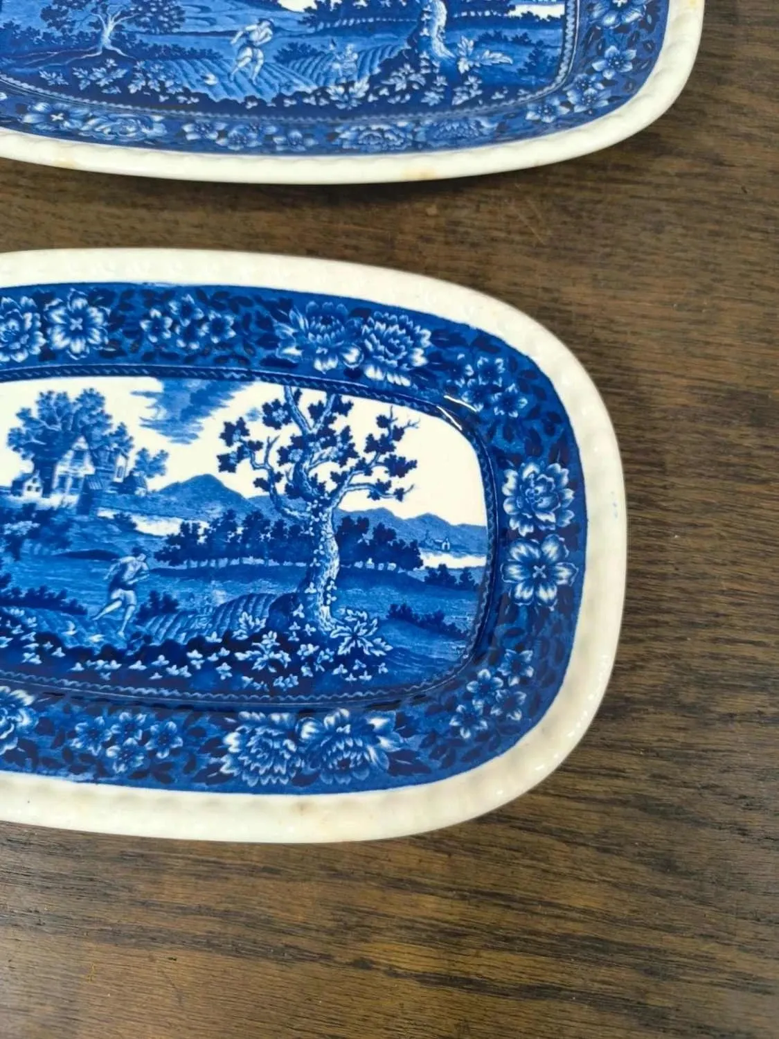 Set of 2 Villeroy and Boch Rusticana Blue plates.