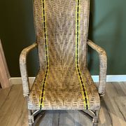 Early century wicker rattan armchair m