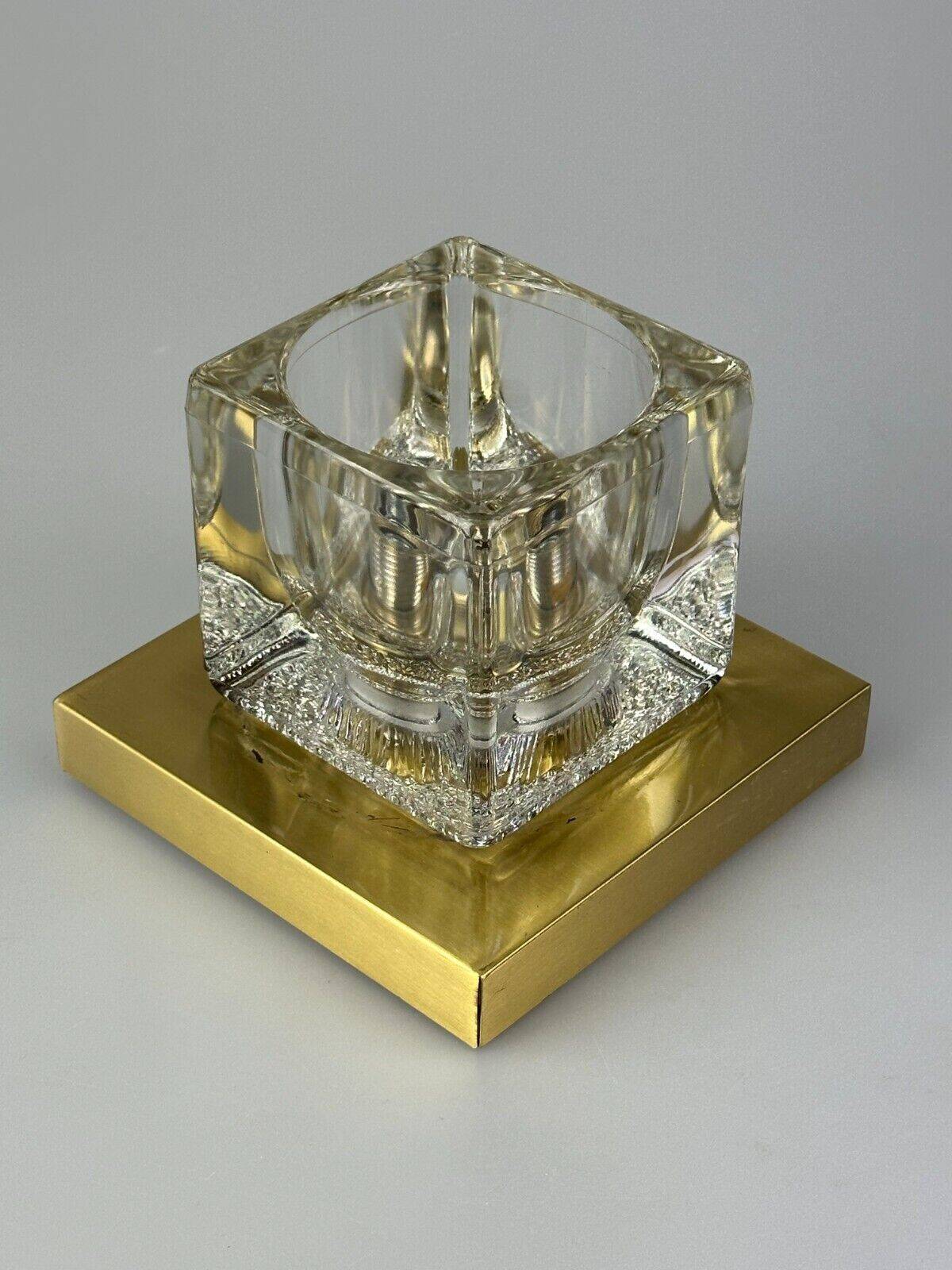 60s 70s Peill & Putzler Cube wall lamp ceiling lamp ice glass space design