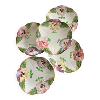 Assiettes barbotine HB Choisy-le-Roi