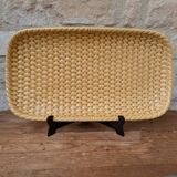 Old rectangular imitation wicker dish Gien Création Val d'Or
