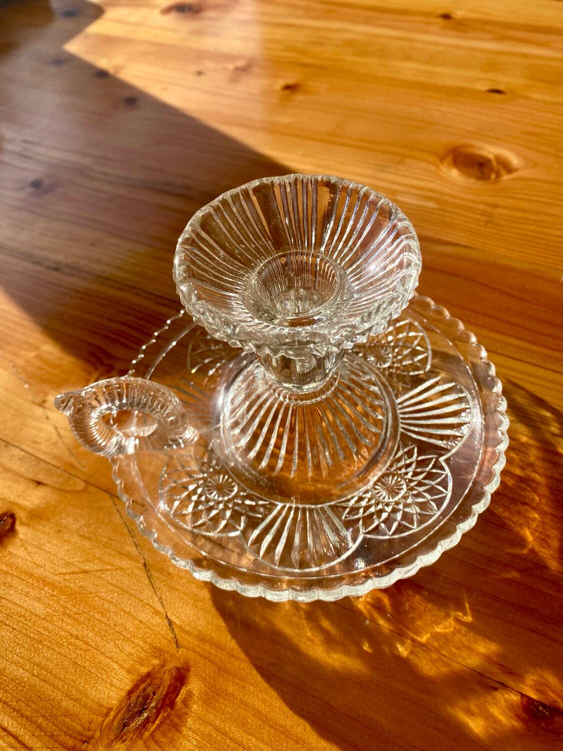Glass hand candle holders