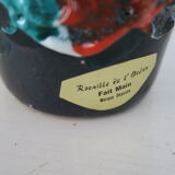 Grand Vase Rocaille de l'Océan Fat lava Vintage 1960 Fait main 29 cm