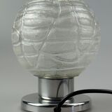 60s 70s table lamp bedside lamp chrome Doria glass space age design