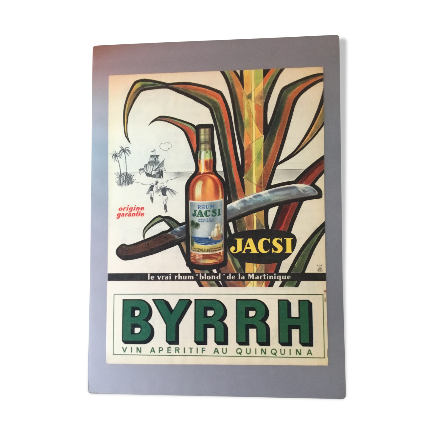 Authentic plastic advertising poster a3 BYRRH