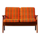 Teak and wool sofa, Denmark 60s/70s, vintage, mid-c modern