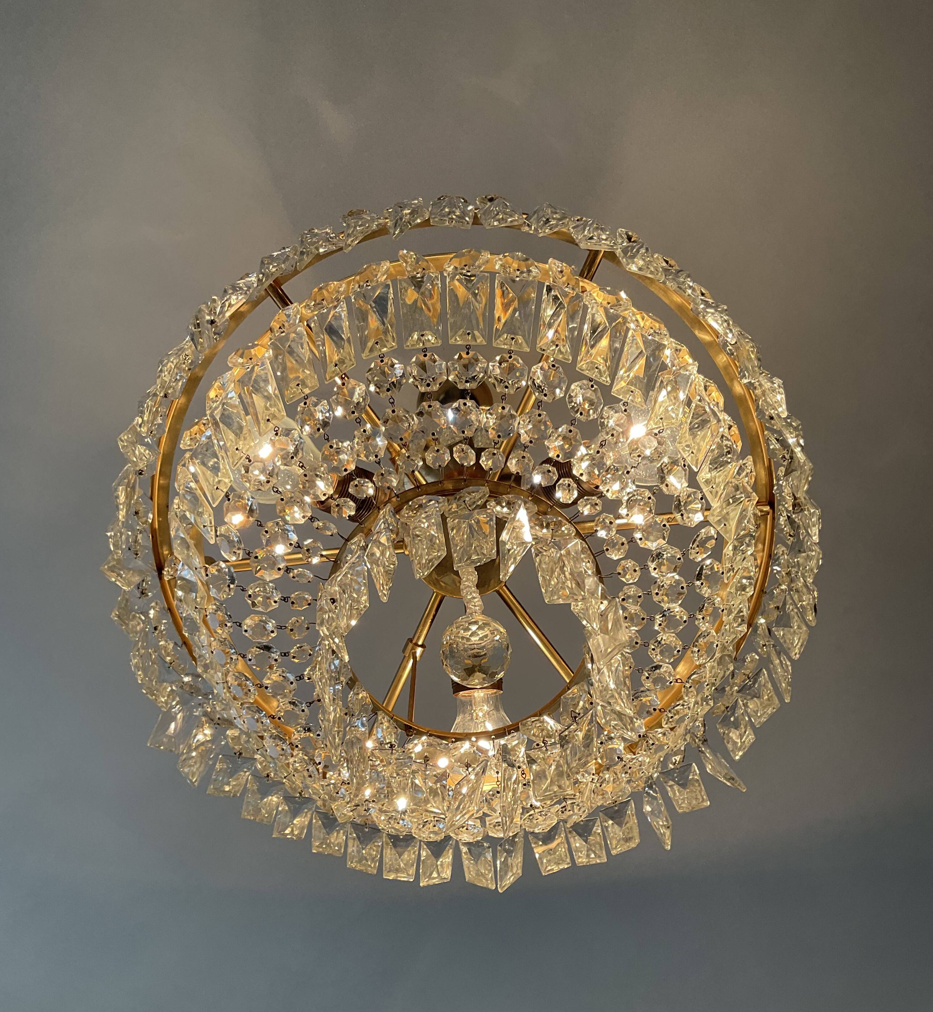 Cascade chandelier with vintage 70s tassels