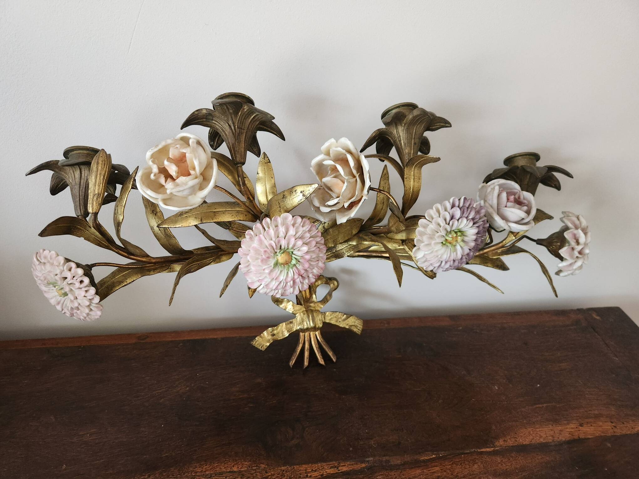 Bronze chandelier wall lights x 2