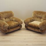 Velour armchair, Italian design, 1970s, production: Italy