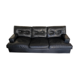 Sofa 3 places Genuine black leather brand ERTON