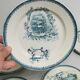 Table service 12 old plates Terre de Fer Rocaille , Faience Pexonne