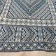 White and blue margoum rug hand-woven in natural wool