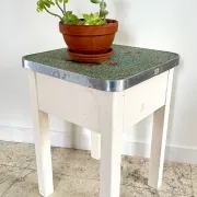 VINTAGE WOOD STOOL CHEST