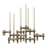 Set of 10 candle holders by Ceasar Stoffi & Fritz Nagel for Quist