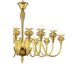 Elegant Linear Modern Amber Murano Glass Chandelier