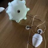 Suspension opaline vert d'eau