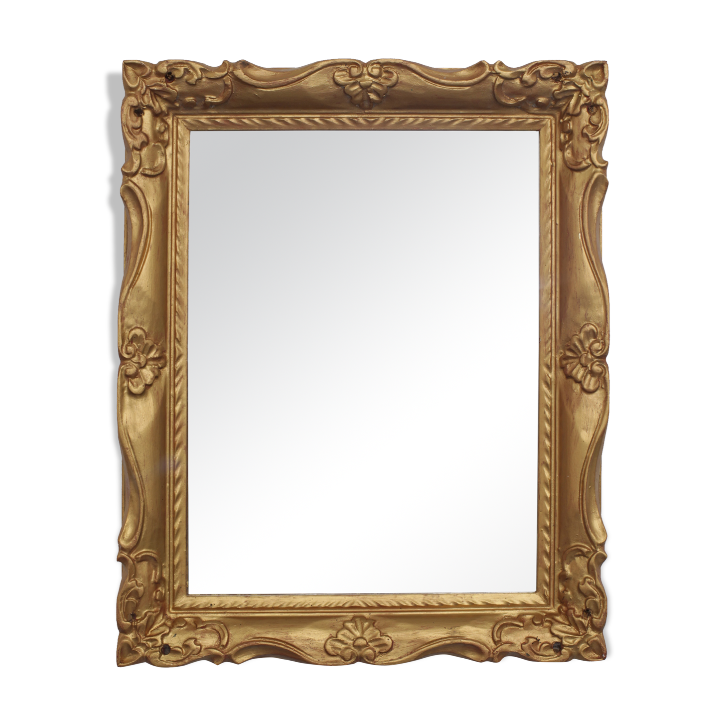 Gilded wooden mirror with leaf