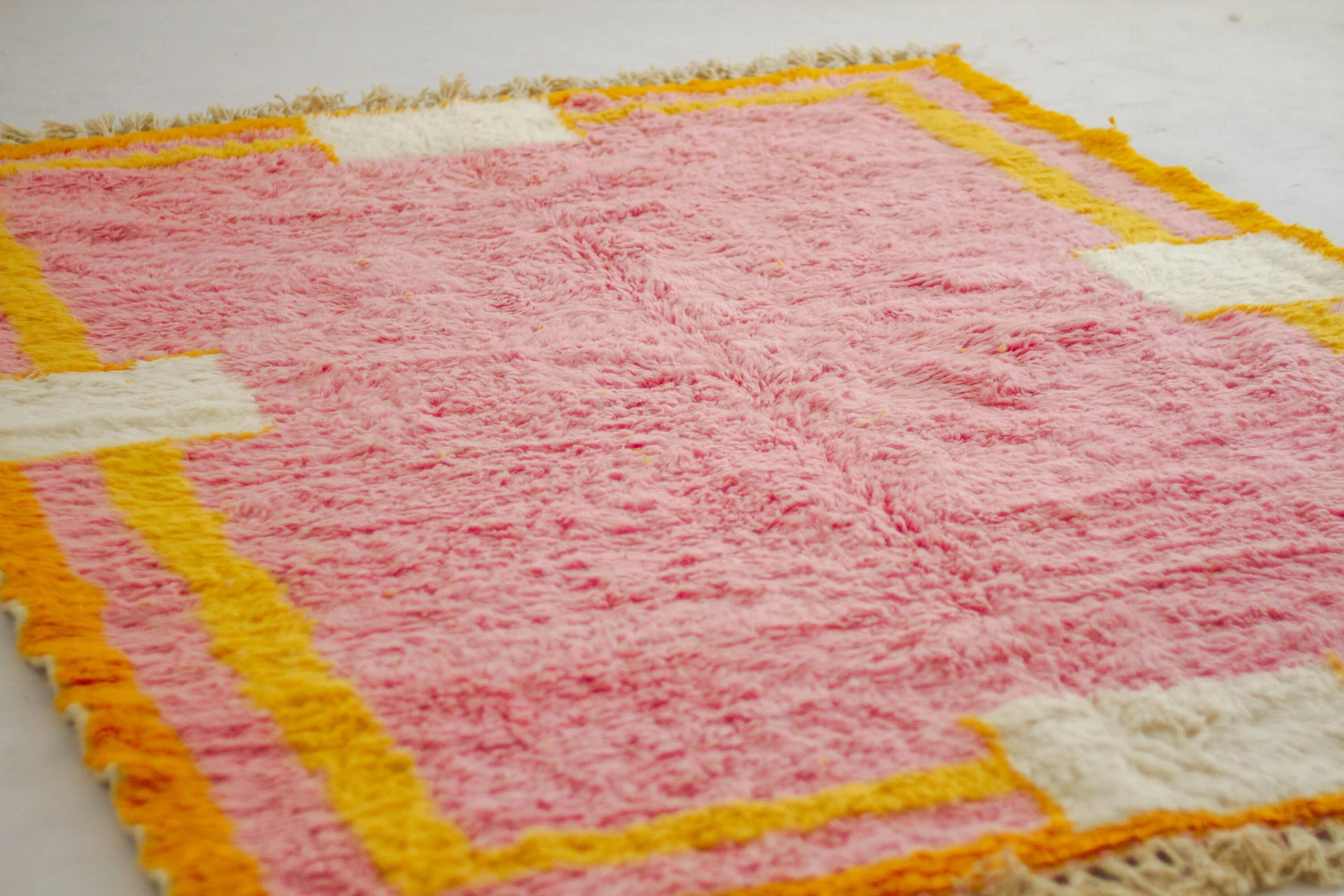 Handmade wool Berber rug 3 x 2 m