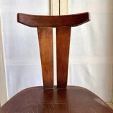 Brutalist chair in dark wood