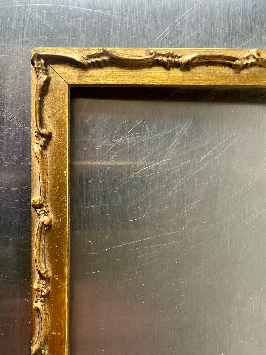 Antique art nouveau frame gilded wood measurements 25.5 cm x 19.5 cm