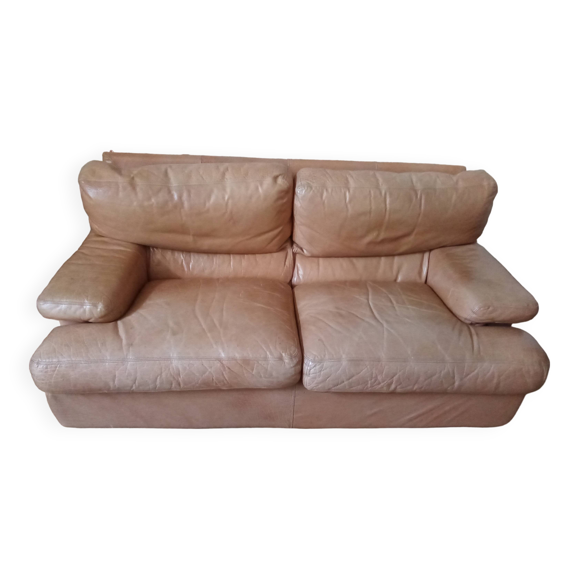 1970s leather sofa