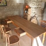 Farm table - 2m40 - 2 drawers