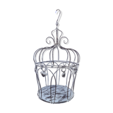 Decorative bird cage with iron hearts