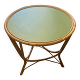 Table basse osier et peinture