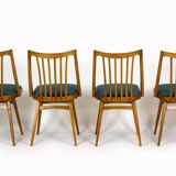 Restored Oak Dining Chairs from Interier Praha, 1960s, Set of 4