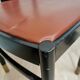 Vintage THONET Bentwood Dining Chair: Postmodern Brown Leather Seat