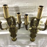 Paire d'appliques empire en bronze