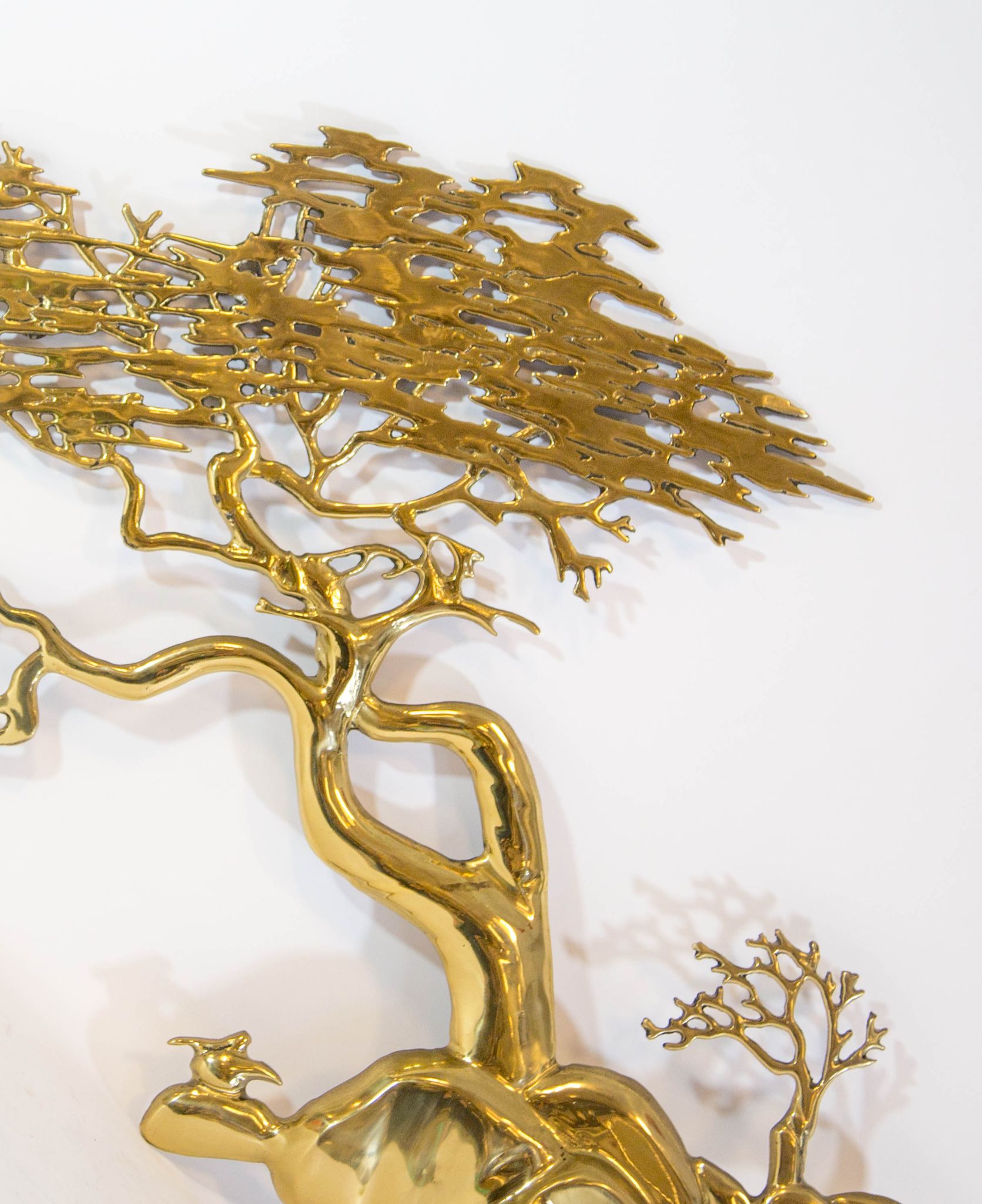 Brass wall sculpture