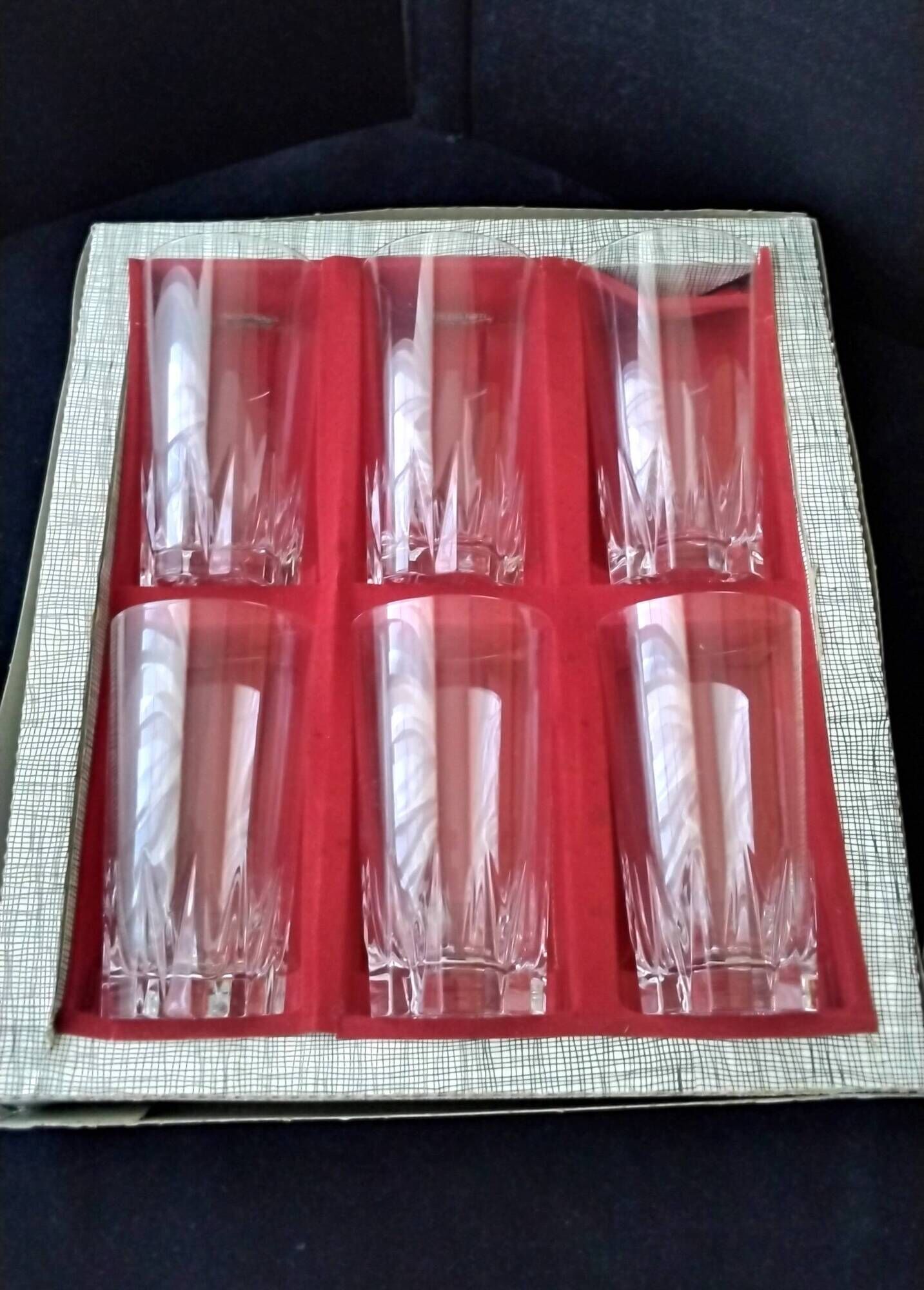 Box of 6 orangeade glasses in Cristal d'Arques Model Cheverny