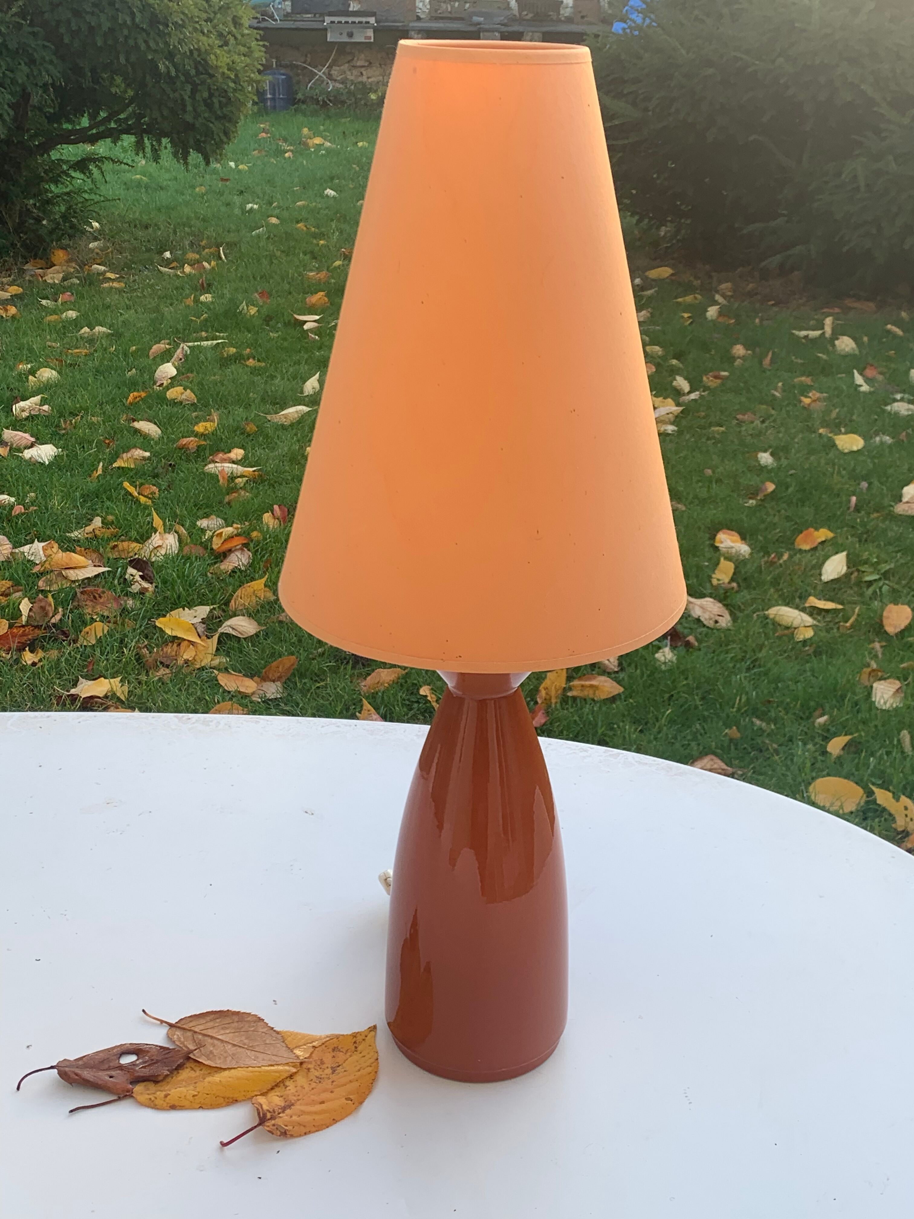 Albret lamp in ceramic glazed terracota vintage and design