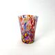 Set of 6 blown glass glasses with Murano murrine.