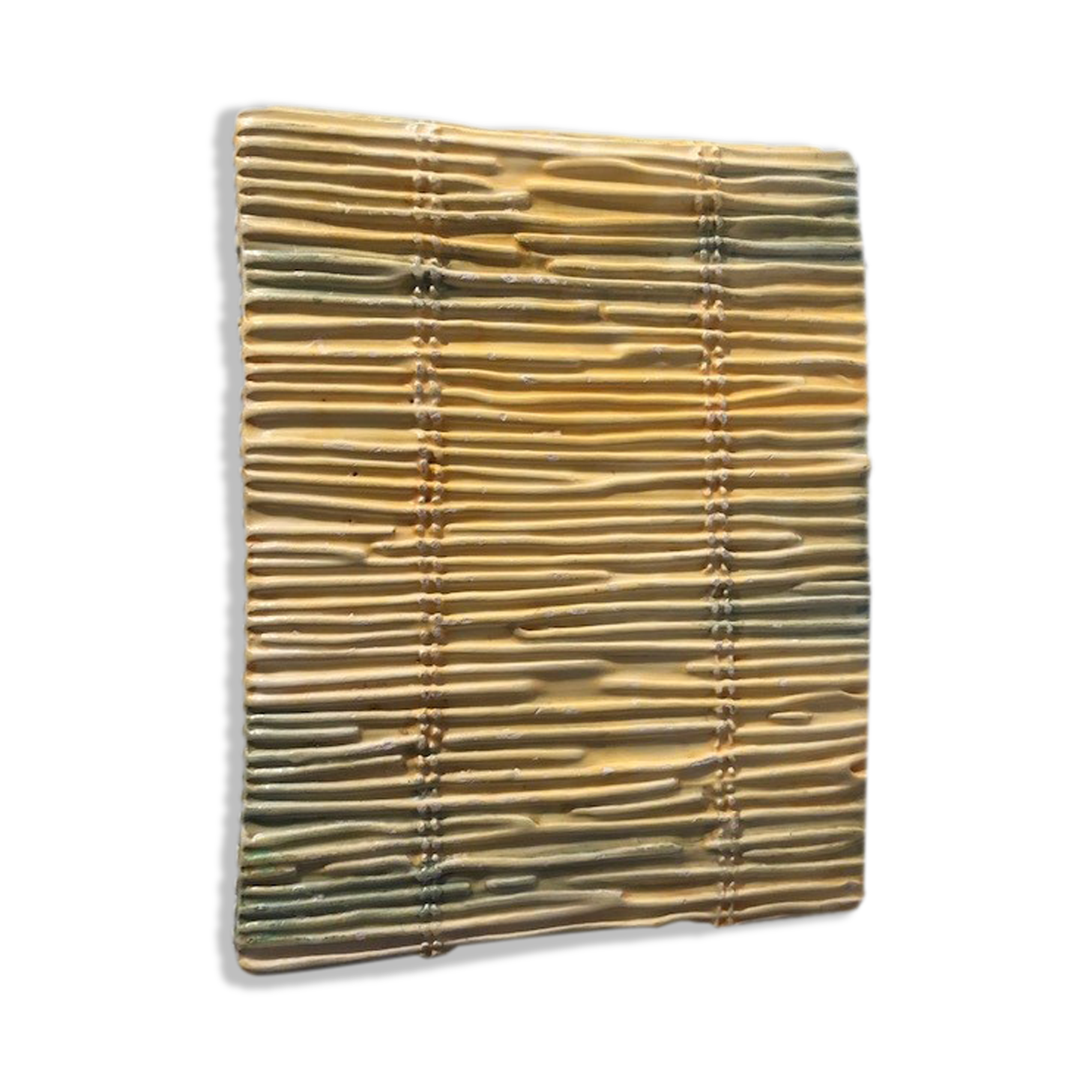 Straw porcelain cheese tray