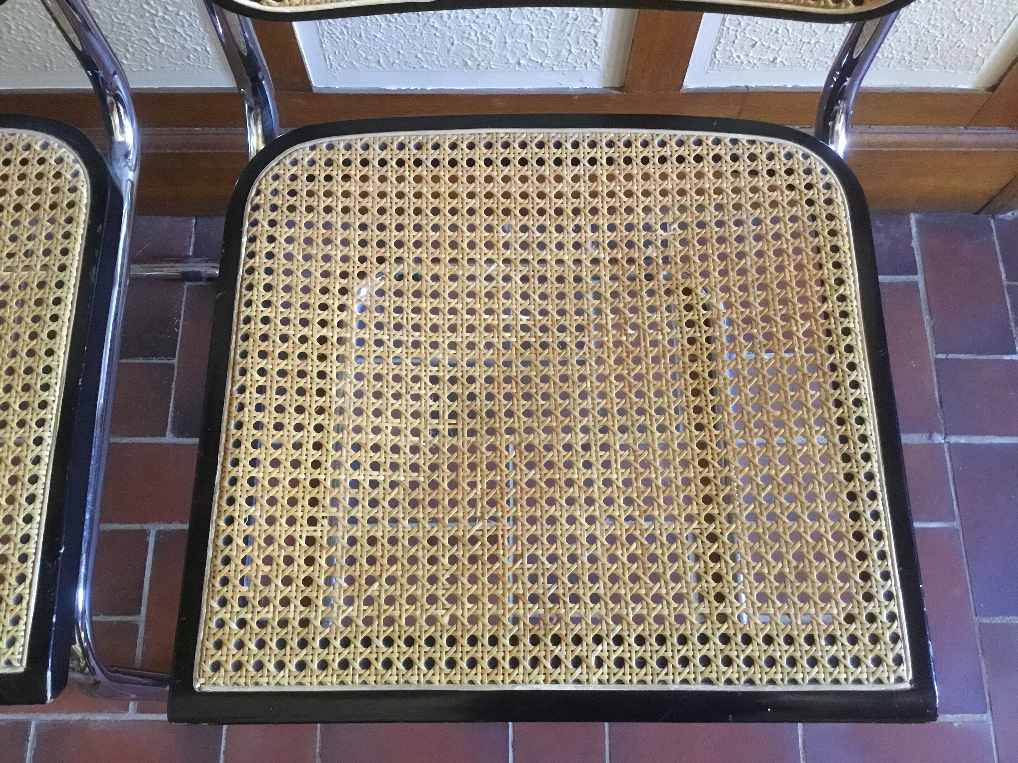 Pair of chairs Cesca B32 vintage designed by Marcel Breuer