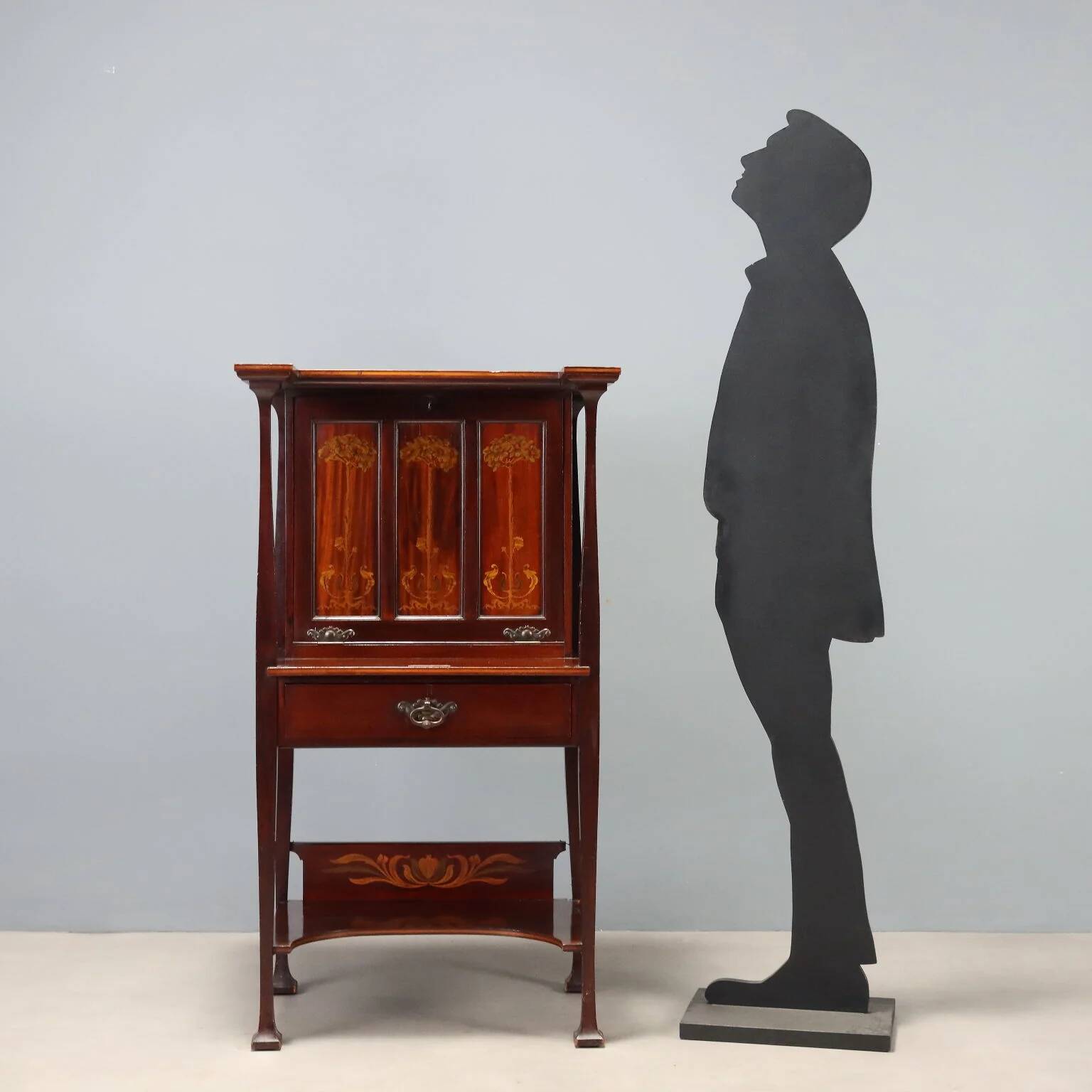 Bureau Arts and Crafts en acajou et érable