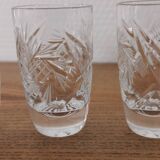 Presentation service 8 glasses and its Bohemian Cristal style dish
