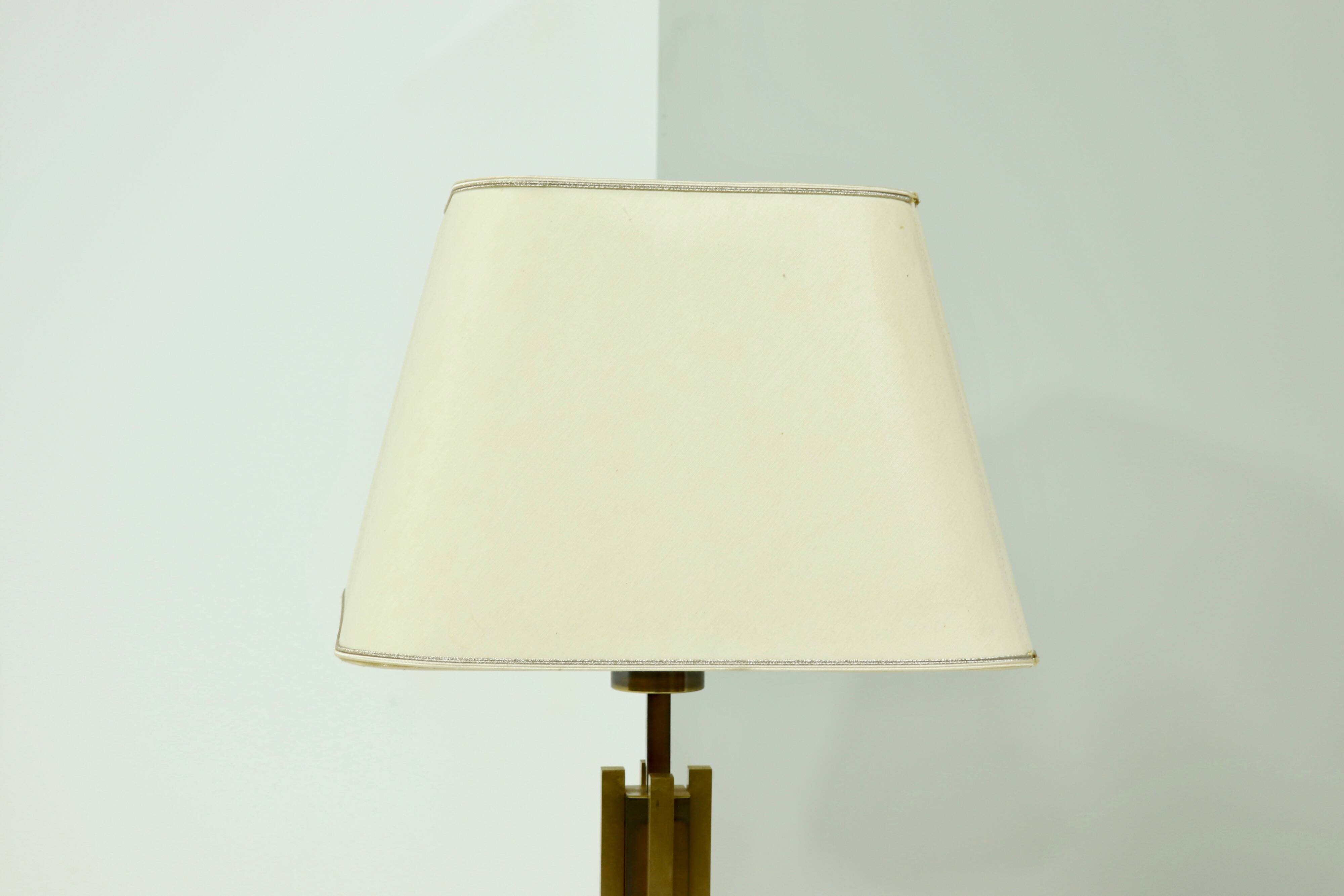 Mid Century Brass and Copper Table Lamp 1970s