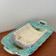 Vintage asparagus dish in faience barbotine – Large serving platter