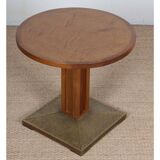 Side table/coffee table, wood and metal, 20th century