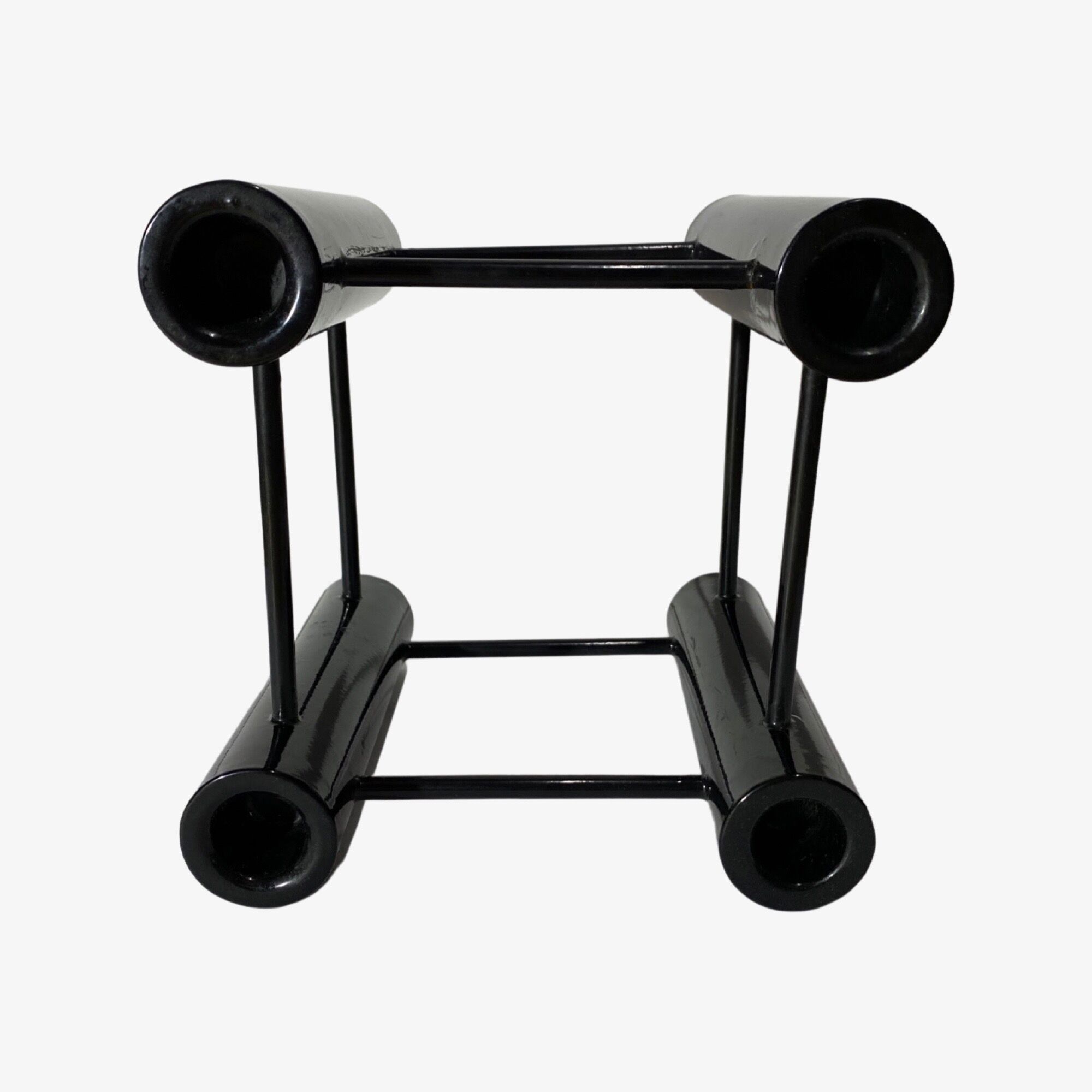 Black vintage candlestick holder from scandinavia | mid-century candleholder for high candles