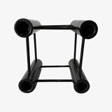 Black vintage candlestick holder from scandinavia | mid-century candleholder for high candles