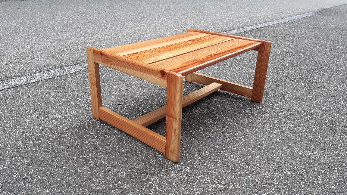 Solid pine coffee table 1980