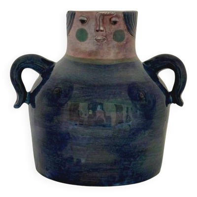Robert et Jean Cloutier, vase anthropomorphe à visage féminin, vers 1958–1965