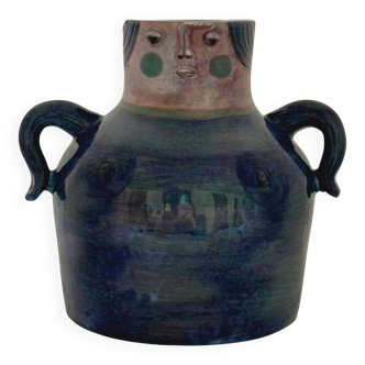 Robert and Jean Cloutier, anthropomorphic vase with a female face, circa 1958–1965.