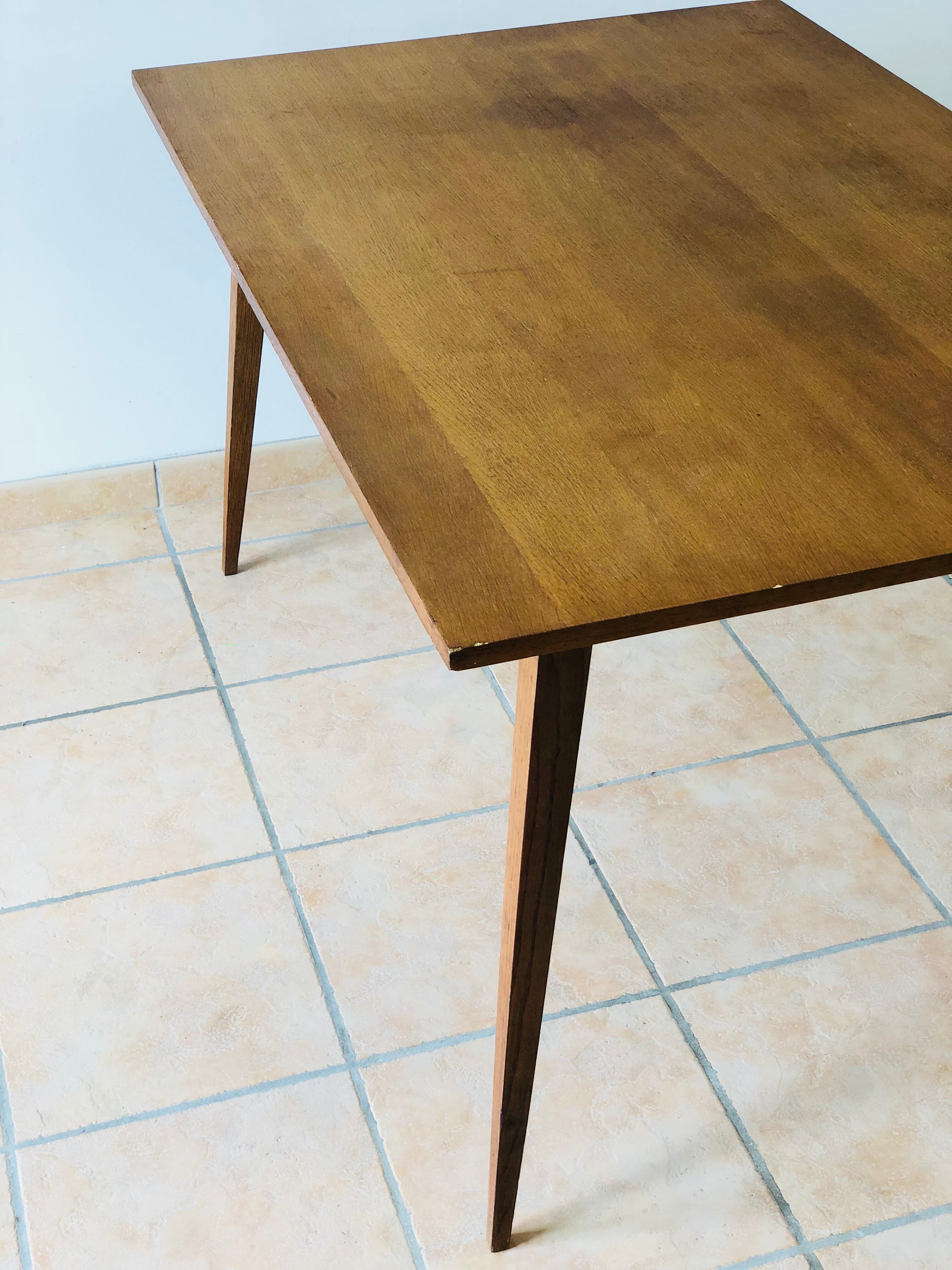 Oak table feet compass with extensions