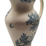 Old Large Toilet Pitcher Saint Amand And Hamage St Anonymous Green Peony